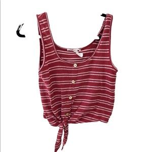 Red and White Striped Tank Top